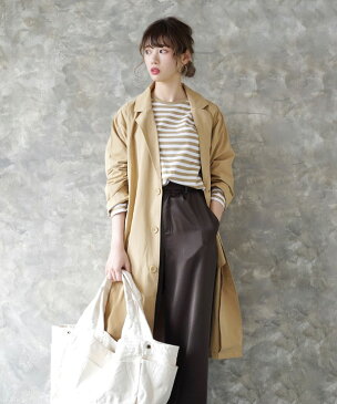 コート / ゆったり シルエットのチェスターコート。 レディース アウター ジャケット ロングコート トレンチコート スプリングコート ロング 長袖 薄手 春 ◆zootie(ズーティー):ドロップショルダー チェスターコート