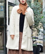 【楽天市場】コート M/L 赤外線効果 のある 中綿 でぽかぽか あったかい ボアコート 。 レディース アウター ロングコート 長袖 大きい