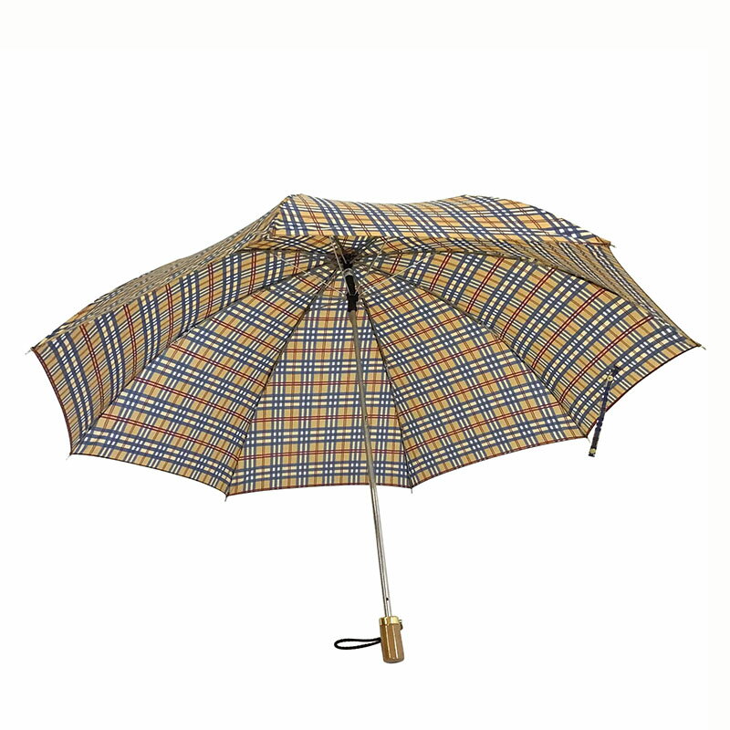 在庫限り 折りたたみ傘 イングランドチェック男女兼用 二段折傘