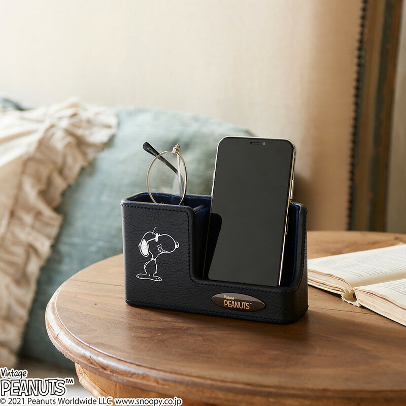 Vintage PEANUTS スヌーピー スマホ＆メガネスタンド 151-240570 茶谷産業