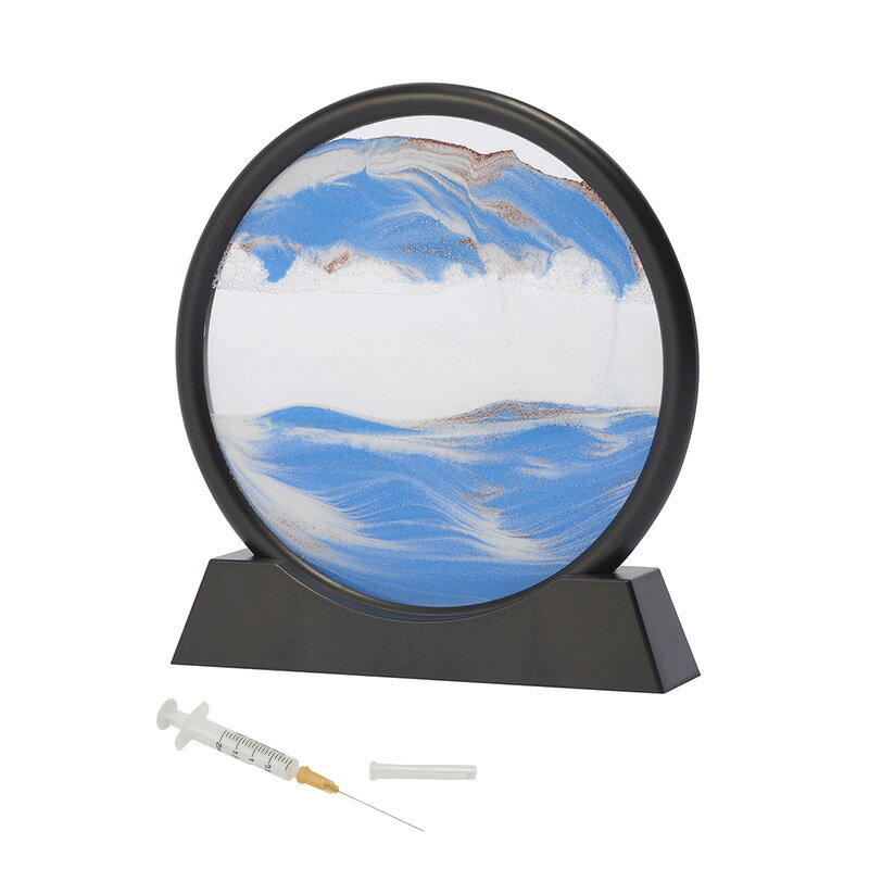 不思議な現象 Fun Science サンドピクチャー ラウンド ブルー 333-196 癒やしのインテリア 茶谷産業