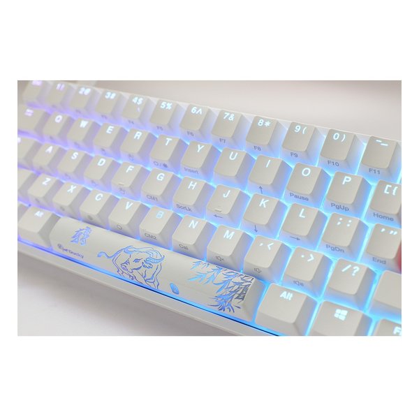 Ducky ダッキーOne 2 Pro Mini RGB Pure White Cherry Speed Silve ゲーミングキーボード dk-one2-pro-rgb-mini-pw-silver(2583625)代引不可 送料無料
