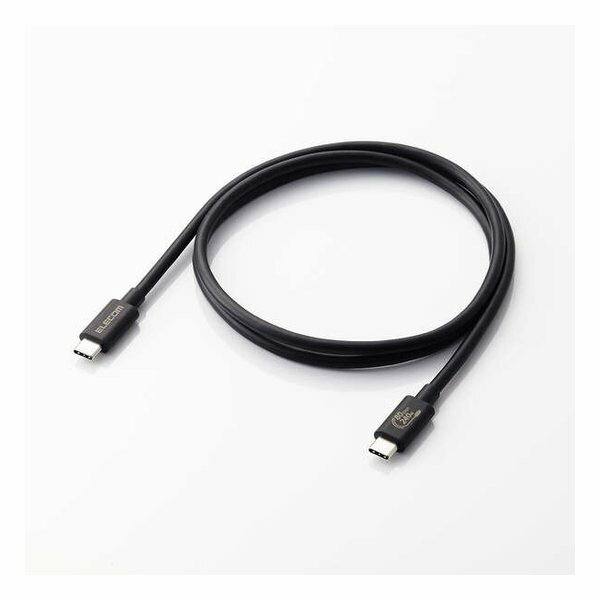 ELECOM エレコムUSB4ケーブル C-Cタイプ/認証品/USB Power Delivery対応/240W/80Gbps/1.0m/ブラック USB4-V2CCE10NBK(2642317)送料無料