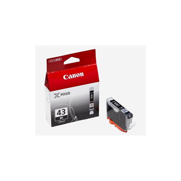 【19日20時〜数量限定クーポン配布】Canon キヤノンインクタンク BCI-43BK ブラック BCI-43BK(2308008)代引不可