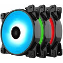 【15日限定クーポン配布】PC COOLER ピーシークーラーRGB対応 PCケースファン 120mm PWM対応 RGB Sync機能対応 3個セット HAL...