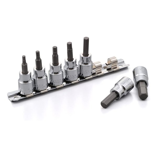 DAYTONA デイトナTOOL ツール 工具 関連 六角インチソケットセット7ピース レール付き D97491(2456499)代引不可 送料無料