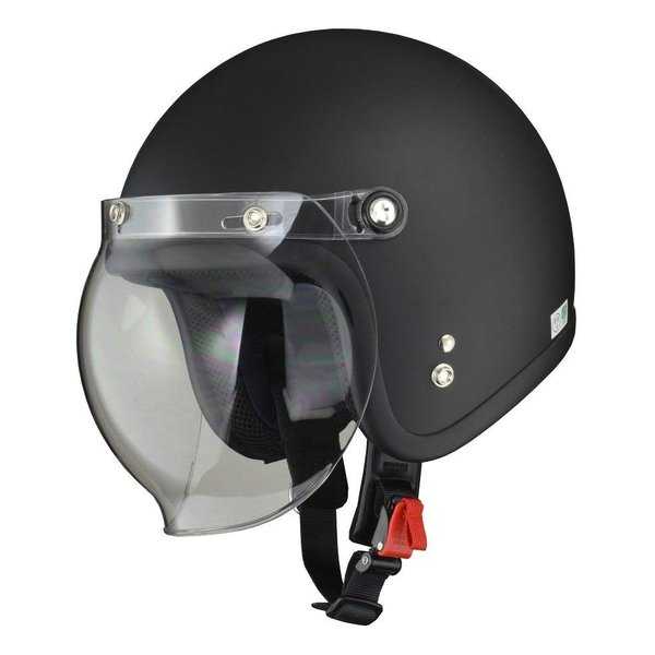 LEAD工業 リードコウギョウバイク用ジェットヘルメット MOUSSE ムース マットハーフブラック フリー スモールジェットMOUSSEHMTBK(2458973)代引不可 送料無料