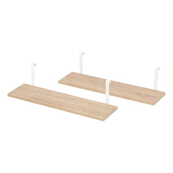 【25日は24時間限定クーポン配布】萩原 ハギハラウォールラック棚板 2枚組 約 幅60×奥行17.5×高さ15cm ナチュラルホワイト KTR-3142-T60NW(2569248)代引不可
