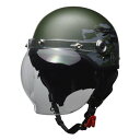 【30日限定クーポン配布】LEAD工業 リードコウギョウバイクヘルメット ハーフ CROSS バブルシールド付き CR-760 MILITARY GREEN C...