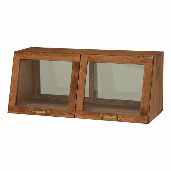 【10日は24時間限定クーポン配布】萩原 ハギハラカウンター上ガラスケース ダークブラウン・幅60×奥行25×高さ25cm MUD-6067DBR(2519301)代引不可