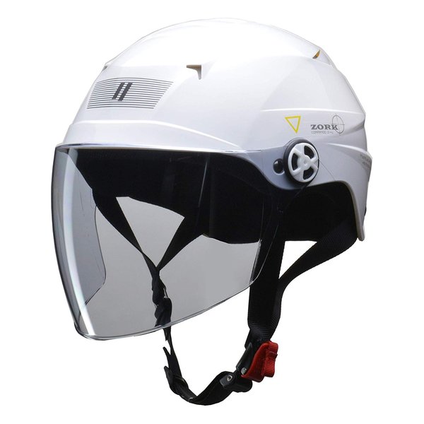 LEAD工業 リードコウギョウZORK シールドツキハーフヘルメット ホワイト ZORKシールドツキハーフヘルメットWH(2475999)代引不可 送料無料