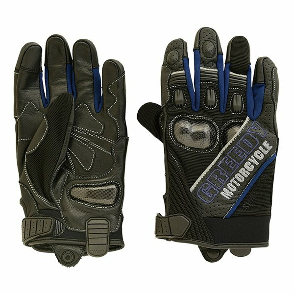 【20日は24時間限定クーポン配布】GREEDY（グリーディー）GRGSG051 ショートライディングメッシュグローブ ブルー LLサイズ GRGSG051BLX(2563856)送料無料