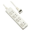 【30日限定クーポン配布】ELPA エルパスイッチ付タップLEDランプ 上挿し 4個口 3m WLS-LU43EBW(2471972)送料無料