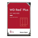 【19日20時~数量限定クーポン配布】Western Digital ウエスタンデジタルWD 6TB HDD Red Plus NAS ハードディスクドライブ 3.5 WD60EFPX(2555373)送料無料