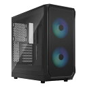 【19日20時~数量限定クーポン配布】Fractal Design フラクタルデザインエアフロー重視 強化ガラスパネル採用 Focus 2 RGB Black TG Clear Tint FD-C-FOC2A-03(2552851)代引不可 送料無料
