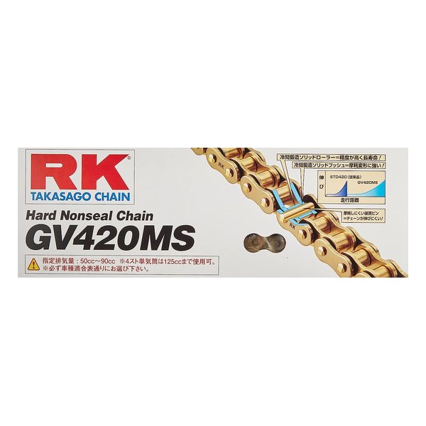 アールケー RKアールケー RK GV420MS-120 ドライブチェーン GV420MS-120L RKGV420MS120L(2575399)代引不可 送料無料