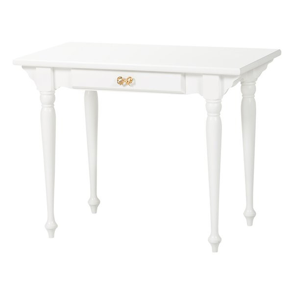 【30日は24時間限定クーポン配布】萩原 ハギハラデスクテーブル 約 幅90×奥行50×高さ70cm リボン ホワ..