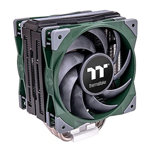 【18日は24時間限定クーポン配布！】Thermaltake サーマルテイクサイドフロー型CPUクーラー TOUGHAIR 510 Racing Green 120mm グリーン CL-P075-AL12RG-A(2552816)代引不可 送料無料