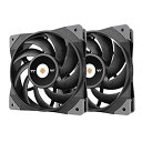 【5/1-5 楽天モバイル会員エントリーでポイント10倍】Thermaltake サーマルテイク高静圧PWMファン TOUGHFAN 12 2Pack 120mm 2個セット ブラック CL-F082-PL12BL-A CL-F082-PL12BL-A(2573999)代引不可 送料無料