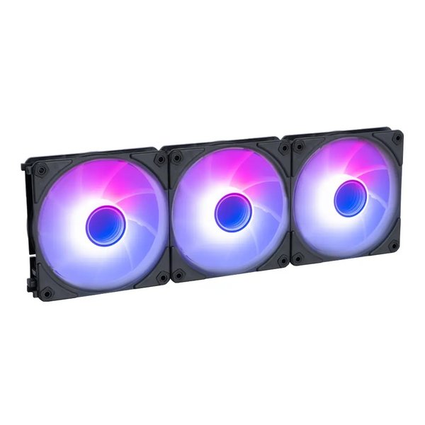 【20日は24時間限定クーポン配布！】Owltech オウルテックARGB LED内蔵 ケースファン 3個セットモデル ブラック OWL-FS1225ARGB-BK3P(2584647)送料無料
