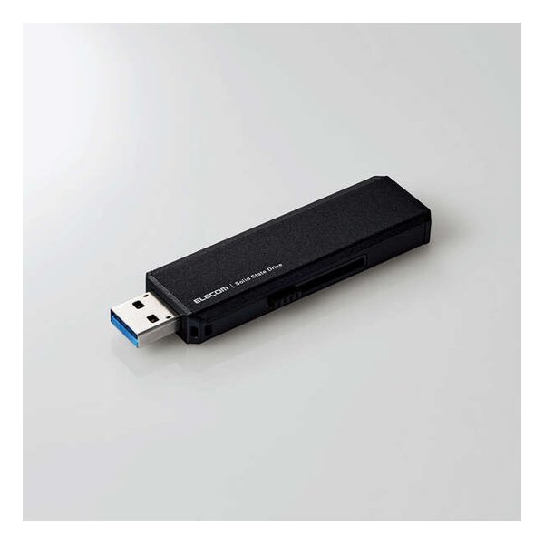 【スーパーSALE限定クーポンあり！】ELECOM エレコム外付けポータブルSSD スライド式 Type-C＆Type-A両対応 500GB ブラック ESD-EWA0500GBK(2585112)送料無料