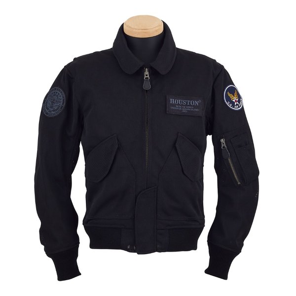 【15日は24時間限定クーポン配布】HOUSTON ヒューストンCWU-36/P M/C メッシュジャケット ブラック Mサ..