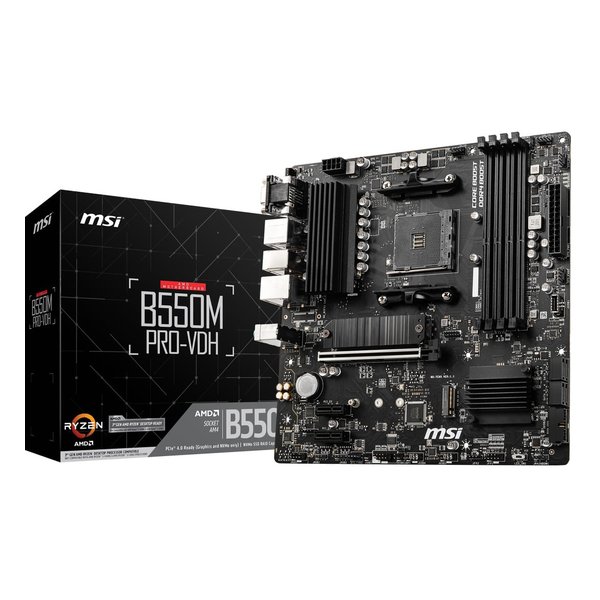MSI エムエスアイAMDB550チップセット microATX マザーボード B550M PRO-VDH(2589384)送料無料