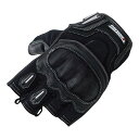 ROUGH&ROAD ラフアンドロードプロテクションハーフフィンガーグローブ ブラック Lサイズ RR8362BK3(2529550)送料無料
