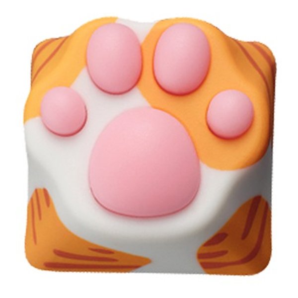 【5日は24時間限定クーポン配布】ZOMO PLUS(ゾモプラス)ABS Kitty Paw Keycap Orange Cat for Cherry MX Switches zp-abs-kitty-paw-orange-cat(2547975)