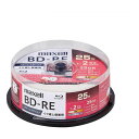 maxell マクセル録画用ブルーレイディスク BD-RE ひろびろワイドレーベル 1〜2倍速記録対応)25枚入り BEV25WPG25SP(2586299)代...