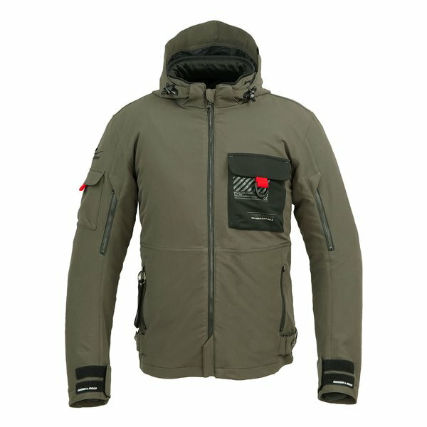 ROUGH&ROAD ラフアンドロードエアスルーソフトシェルストレッチパーカーFP ダークオリーブ L サイズ RR7254DO3(2589929)代引不可 送料無料