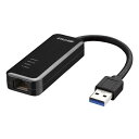 【19日20時~数量限定クーポン配布】BUFFALO バッファローGiga対応/Type-A/USB3.2用LANアダプター/ブラック LUA5-U3-AGTE-BK(2590245)