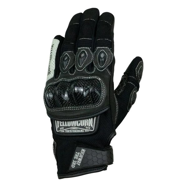 【5日は24時間限定クーポン配布】YeLLOW CORN イエローコーンメッシュグローブ ブラックアイボリー Mサイズ YG-350BKIVM(2608627)送料無料