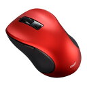 【25日は24時間限定クーポン配布】Nakabayashi ナカバヤシBluetooth5ボタン BlueLED マウス レッド MUS-BKF215R(2614858)送料無料