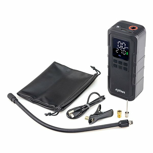KIJIMA キジマスマートエアポンプ JP03 3×2000mAh/11.1V 米・英・仏式バルブ他対応 302-324(2623480)送料無料