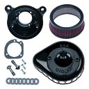 【15日限定クーポン配布】S&S Cycle Inc(エスアンドエスサイクル)ステルス エアクリーナーキット ミニティアドロップ グロスブラック 170-0450(2625132)代引不可 送料無料