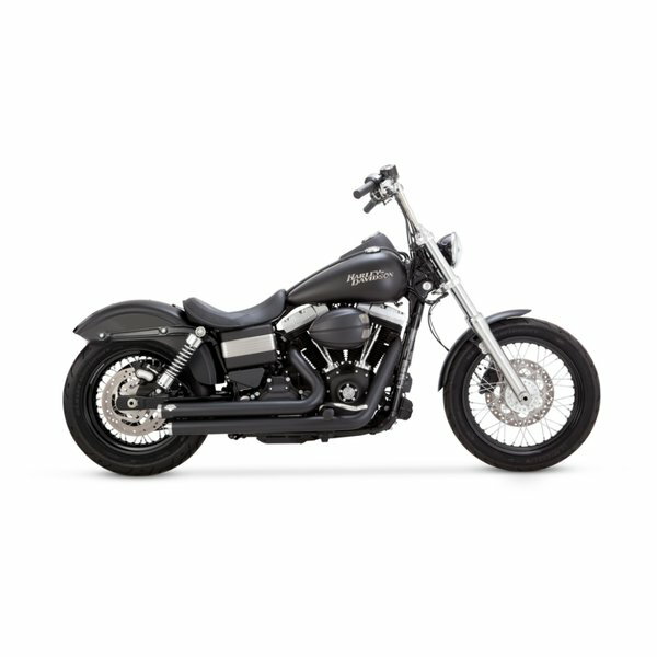 【25日は24時間限定クーポン配布】VANCE&HINES（バンスアンドハインズ）BigShots Staggered PCX ビッグショットスタッガード ブラック マフラー DYNA 06-17 1800-2605(2630346)代引不可 送料無料