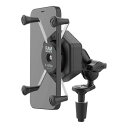 【19日20時〜数量限定クーポン配布】RAM MOUNTS ラムマウント防振Xグリップ M &フォークステムベースセット ショートアーム 内径φ12-38mm対...