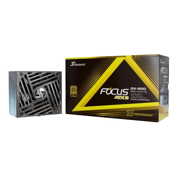 Seasonic シーソニックFocus GX-850 ATX3 V4 80PLUS GOLD/850W/ATX3.1&PCIe5.1対応/フルモジュラー/黒 SRP-FGX851-A5A32SF(2641774)送料無料