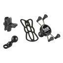 【19日20時〜数量限定クーポン配布】RAM MOUNTS ラムマウントXグリップM&9mm穴ミラーフレームベースセット ショートアーム 1インチボール RAM...