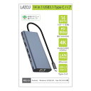 LAZOS ラソス変換アダプタ TypeC デュアルHDMI 14in1 L-CHU14(2646592)送料無料(2)