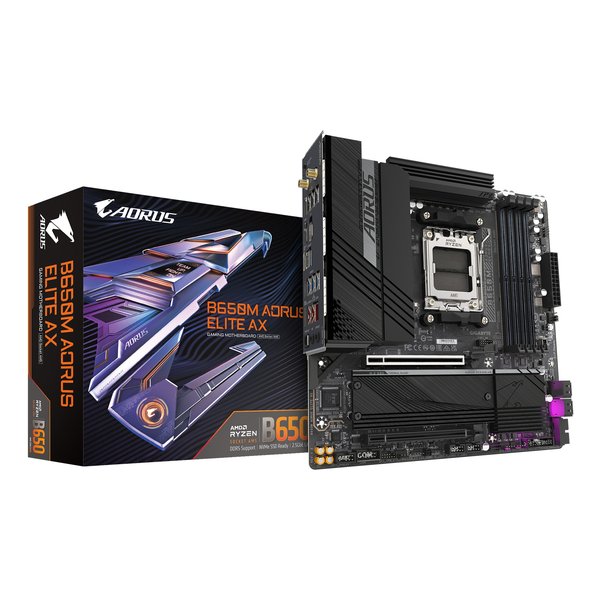 【18日は24時間限定クーポン配布！】GIGABYTE ギガバイトマザーボード AMD Ryzen 7000シリーズ対応 Socket AM5 DDR5 Micro-ATX B650M AORUS ELITE AX(2555354)代引不可 送料無料