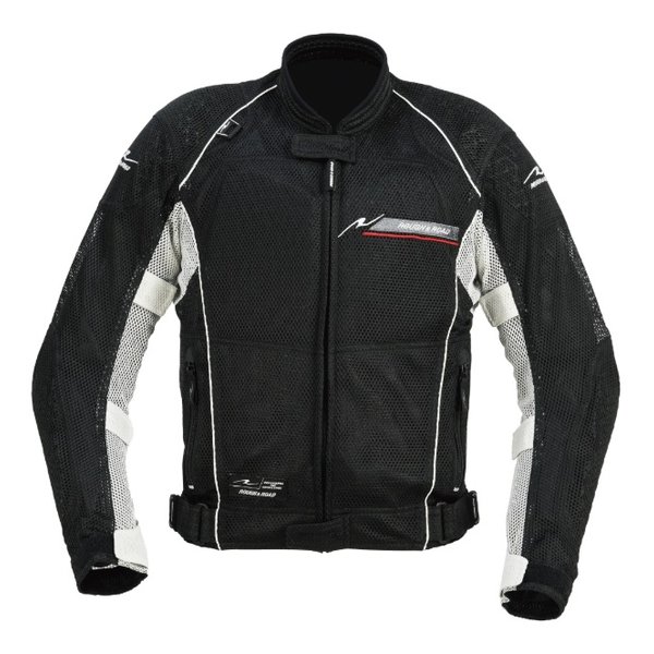 【30日限定クーポン配布】ROUGH&ROAD ラフアンドロードダイレクトエアメッシュジャケットFP ブラック／プラチナシルバー Lサイズ RR7351BK/SV3(2649827)代引不可 送料無料