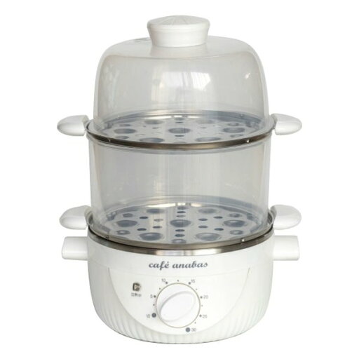 【15日限定クーポン配布】ANABAS アナバスゆで玉子名人&かんたん蒸し器 2段/ホワイト SE-002(2651030)送料無料 【15日限定クーポン配布】ANABAS アナバスゆで玉子名人&かんたん蒸し器 2段/ホワイト SE-002(2651030)送料無料