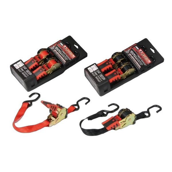 【5日は24時間限定クーポン配布】ROUGH&ROAD ラフアンドロードパワー オートリトラクト ラチェットタイダウン BK PR063BK(2490400)代引不可 送料無料