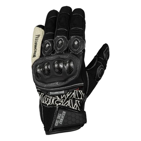 【スーパーSALE限定クーポンあり！】YeLLOW CORN イエローコーンMESH GLOVE メッシュグローブ ブラックアイボリー/Lサイズ YG-353BK/IVL(2651111)送料無料