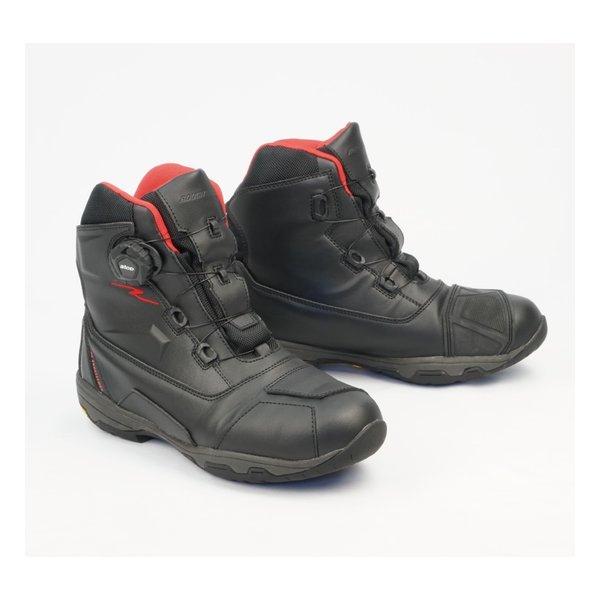 【10日は24時間限定クーポン配布】KOMINE コミネR&R DTラフライディングシューズ BK/RD-26.0 RR6302BK/RD260(2529324)代引不可 送料無料