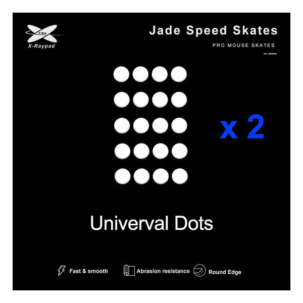 【15日は24時間限定クーポン配布＆要エントリーでポイント抽選！】X-raypad エックスレイパッドJade DIY Mouse Skates Universal 0.8mm PTFE Dots XR-MOUSKATES-JADE-UNID08(2583743)