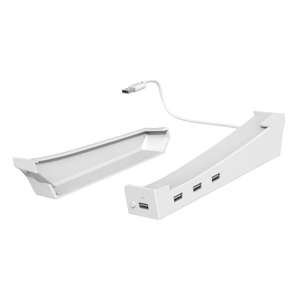 e-zoa 楽天市場 SHOPの【20日は24時間限定クーポン配布】ALLONE アローン新型PS5用横置きHUBスタンド ALG-P5NU3YSWH(2587100)｜アングル2