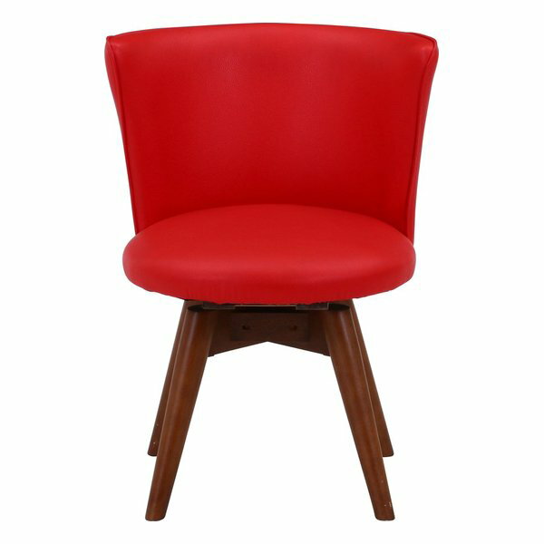 【8/25要エントリー抽選で最大1万ポイント&クーポン配布】不二貿易 フジボウエキダイニングチェアー 座面回転 ウエンジ/レッド PRC-227(2543252)代引不可 [3]